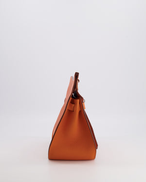 Hermès Jypsiere 28 Bag in Orange Clemence Leather with Palladium Hardware