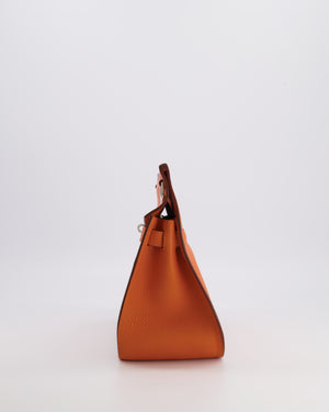 Hermès Jypsiere 28 Bag in Orange Clemence Leather with Palladium Hardware