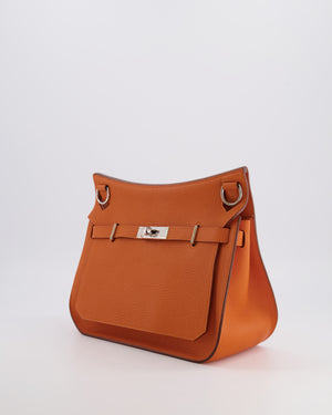 Hermès Jypsiere 28 Bag in Orange Clemence Leather with Palladium Hardware