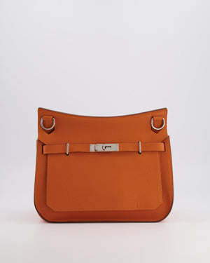 Hermès Jypsiere 28 Bag in Orange Clemence Leather with Palladium Hardware