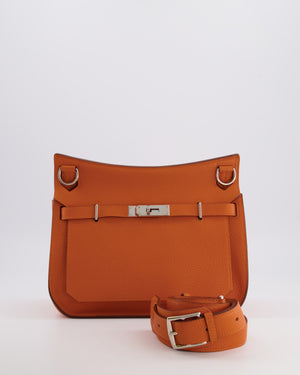 Hermès Jypsiere 28 Bag in Orange Clemence Leather with Palladium Hardware