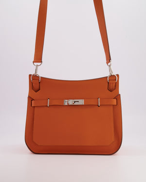Hermès Jypsiere 28 Bag in Orange Clemence Leather with Palladium Hardware