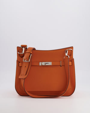 Hermès Jypsiere 28 Bag in Orange Clemence Leather with Palladium Hardware
