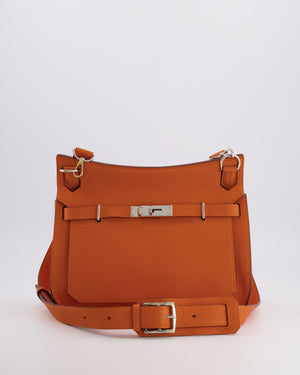 Hermès Jypsiere 28 Bag in Orange Clemence Leather with Palladium Hardware