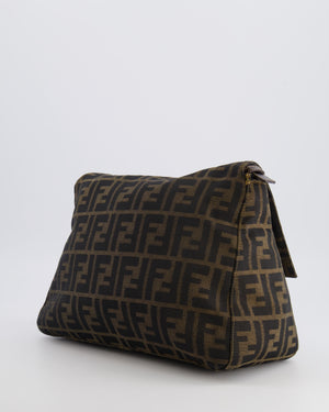 Fendi Vintage Zucca Mamma Baguette Bag in Brown Monogram Canvas and Leather with Gold Hardware