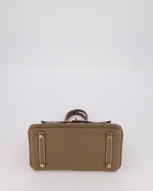 Hermès Birkin 25 Retourne Bag in Etoupe Togo Leather with Gold Hardware