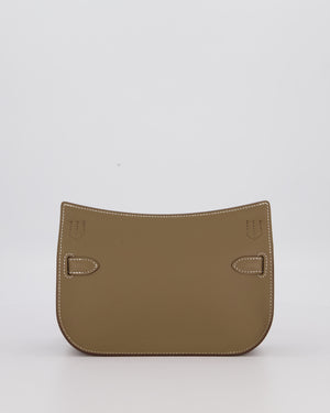 Hermès Mini Jypsiere Crossbody Bag in Etoupe Swift Leather with Palladium Hardware