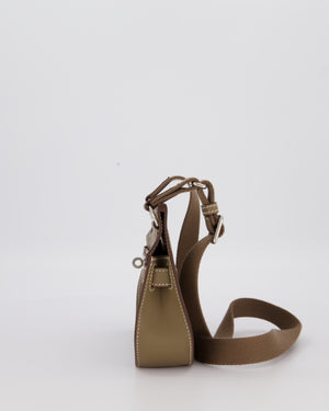 Hermès Mini Jypsiere Crossbody Bag in Etoupe Swift Leather with Palladium Hardware