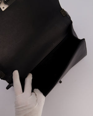 Chanel Black Medium Boy Bag in Calfskin Leather with So Black Hardware