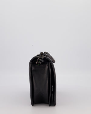 Chanel Black Medium Boy Bag in Calfskin Leather with So Black Hardware