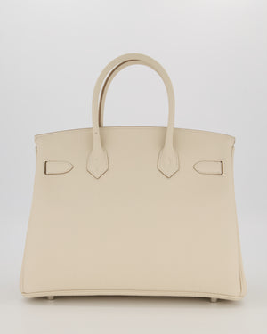 *SUPER RARE* Hermès Birkin 30 Retourne Bag in Craie Togo Leather with Palladium Hardware