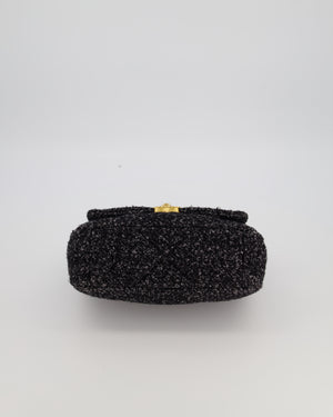 Chanel 19 Black and Grey Small Flap Bag in Tweed with Tricolour Hardware