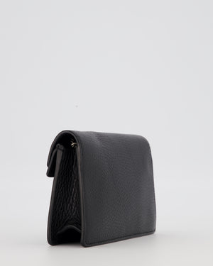 Gucci Black Dionysus Wallet on Chain Bag in Calfskin Leather with Gunmetal Grey Hardware