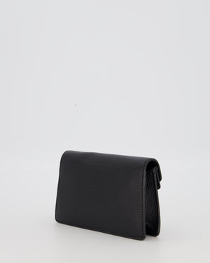 Gucci Black Dionysus Wallet on Chain Bag in Calfskin Leather with Gunmetal Grey Hardware