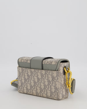 Christian Dior Light Grey Mini 30 Montaigne Bag in Dior Oblique Jacquard with Gold Hardware