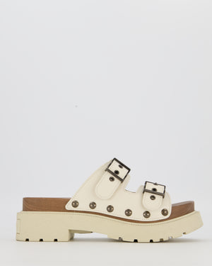 Christian Dior Beige Diorquake double Strap Clog Size EU 37