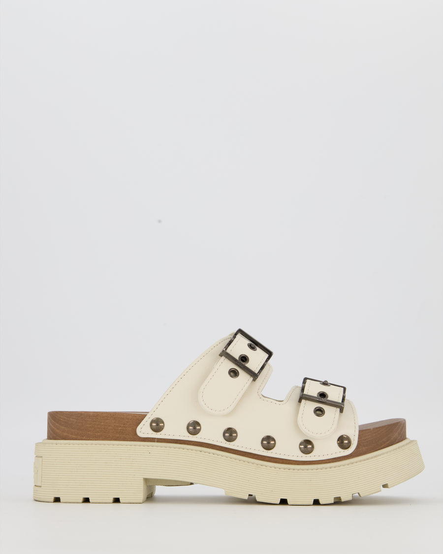 Christian Dior Beige Diorquake double Strap Clog Size EU 37