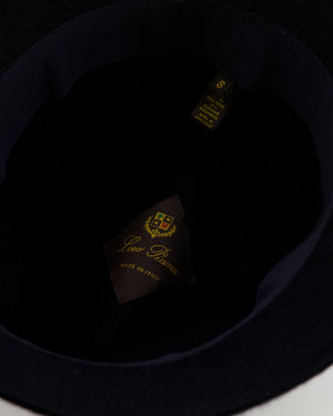 Loro Piana Black Hare Hat with Gold Logo Detail Size S RRP £900