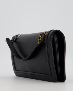 Chanel Black CC Antico Flap Bag In Lambskin With Mixed Hardware