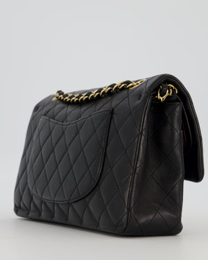 Chanel Black Medium Classic Double Flap Bag in Lambskin Leather with Gold Hardware