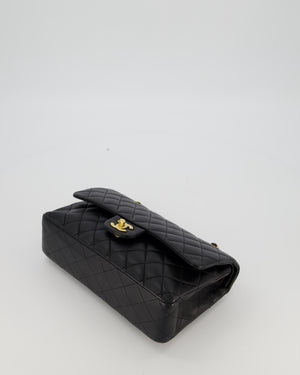 Chanel Black Medium Classic Double Flap Bag in Lambskin Leather with Gold Hardware