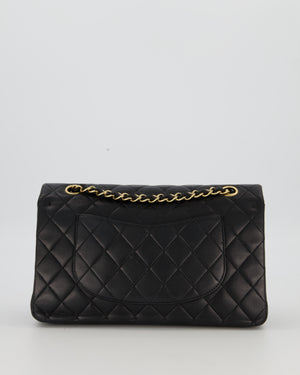 Chanel Black Medium Classic Double Flap Bag in Lambskin Leather with Gold Hardware