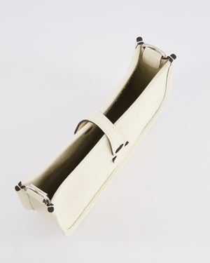 Hermès Mini Evelyne Amazone Bag in Cream Clemence Leather with Palladium Hardware