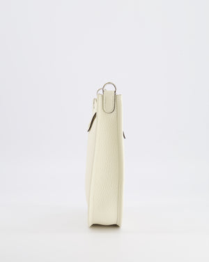 Hermès Mini Evelyne Amazone Bag in Cream Clemence Leather with Palladium Hardware