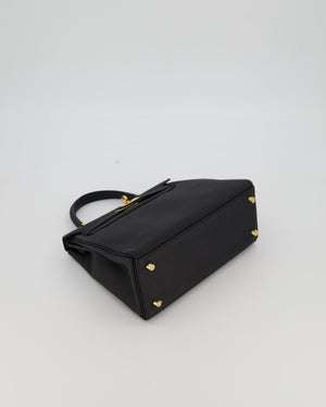 Hermès Kelly 25 Retourne Bag in Noir Togo Leather with Gold Hardware