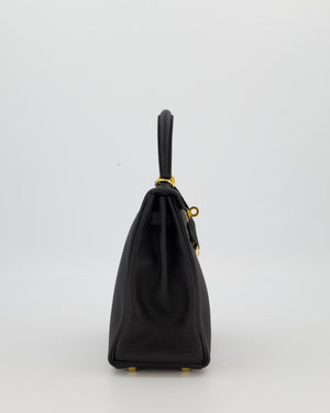 Hermès Kelly 25 Retourne Bag in Noir Togo Leather with Gold Hardware