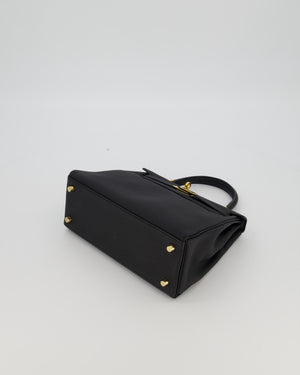 Hermès Kelly 25 Retourne Bag in Noir Togo Leather with Gold Hardware