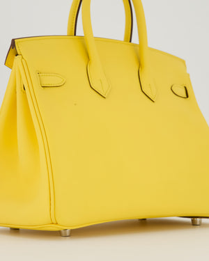 *RARE COLOUR* Hermès Birkin 25 Retourne Bag in Jaune Mango Swift Leather with Palladium Hardware