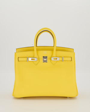 *RARE COLOUR* Hermès Birkin 25 Retourne Bag in Jaune Mango Swift Leather with Palladium Hardware