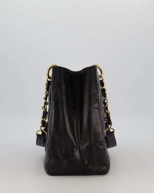 Chanel Black GST Tote Bag in Caviar Leather with Gold Hardware