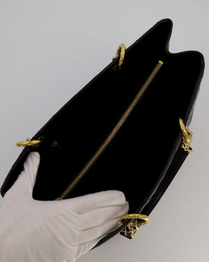 Chanel Black GST Tote Bag in Caviar Leather with Gold Hardware