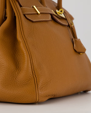 Hermès Birkin 35 Retourne Bag in Gold Clemence Leather with Gold Hardware