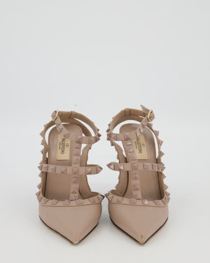 Valentino Beige Rockstud Pointed Heels Size EU 37