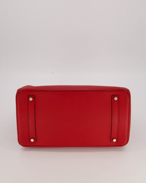 Hermès Birkin 35 Bag in Rouge Vif Togo Leather with Palladium Hardware