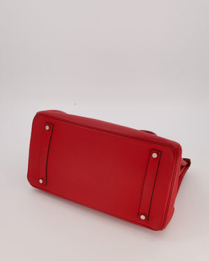 Hermès Birkin 35 Bag in Rouge Vif Togo Leather with Palladium Hardware