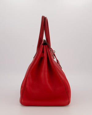 Hermès Birkin 35 Bag in Rouge Vif Togo Leather with Palladium Hardware
