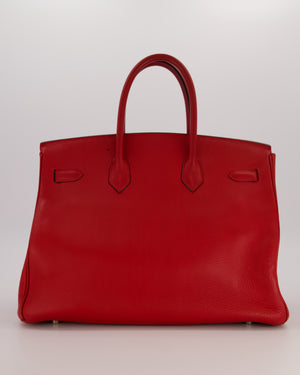 Hermès Birkin 35 Bag in Rouge Vif Togo Leather with Palladium Hardware