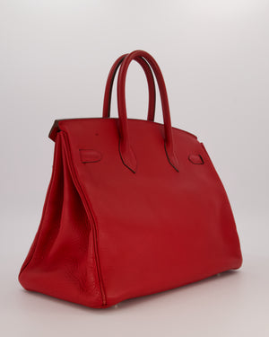 Hermès Birkin 35 Bag in Rouge Vif Togo Leather with Palladium Hardware