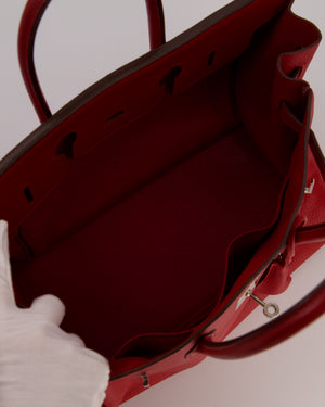 Hermès Birkin 35 Bag in Rouge Vif Togo Leather with Palladium Hardware