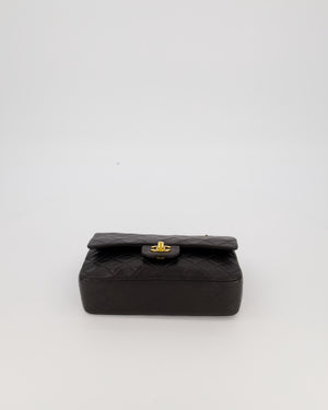 Chanel Vintage Black Small Classic Double Flap Bag in Lambskin Leather with 24K Gold Hardware