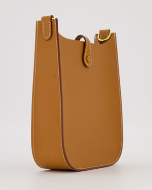 Hermès Gold Mini Evelyne Sellier Bag in Epsom Leather with Gold Hardware