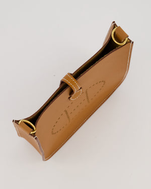 Hermès Gold Mini Evelyne Sellier Bag in Epsom Leather with Gold Hardware