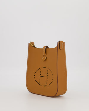 Hermès Gold Mini Evelyne Sellier Bag in Epsom Leather with Gold Hardware