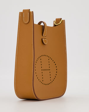 Hermès Gold Mini Evelyne Sellier Bag in Epsom Leather with Gold Hardware