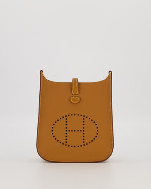 Hermès Gold Mini Evelyne Sellier Bag in Epsom Leather with Gold Hardware