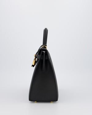 Hermès Kelly 28 Sellier Bag in Noir Epsom Leather with Gold Hardware